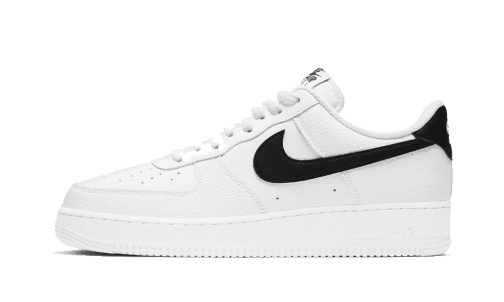 Nike Air Force 1 Low 07 White Black Pebbled Leather